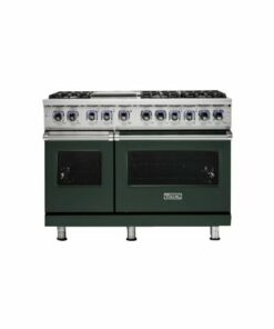 Viking - Professional 7 Series Freestanding Double Oven Dual Fuel Convection Range with Self-Cleaning - Blackforest green 1