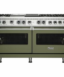 Viking - Professional 5 Series Freestanding Double Oven Dual Fuel Convection Range with Self-Cleaning - Cypress green 0