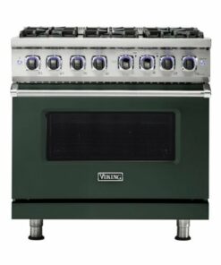 Viking - Professional 7 Series 5.6 Cu. Ft. Freestanding Dual Fuel LP Gas True Convection Range with Self-Cleaning - Blackforest green 0