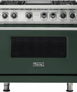 Viking - Professional 5 Series 5.6 Cu. Ft. Freestanding Dual Fuel LP Gas True Convection Range with Self-Cleaning - Blackforest green 1