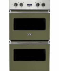 Viking - Professional 5 Series 30" Built-In Double Electric Convection Wall Oven - Cypress green 0