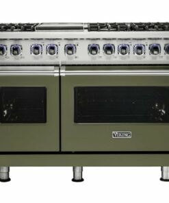 Viking - Professional 7 Series 7.3 Cu. Ft. Freestanding Double Oven Dual Fuel LP Gas Convection Range with Self-Cleaning - Cypress green 1