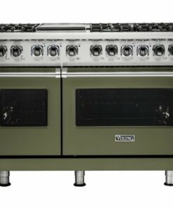 Viking - Professional 5 Series 7.3 Cu. Ft. Freestanding Double Oven Dual Fuel LP Gas True Convection Range with Self-Cleaning - Cypress green