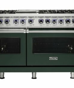 Viking - Professional 7 Series 7.3 Cu. Ft. Freestanding Double Oven Dual Fuel LP Gas Convection Range with Self-Cleaning - Blackforest green 1