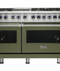 Viking - Professional 7 Series Freestanding Double Oven Gas Convection Range - Cypress green 0
