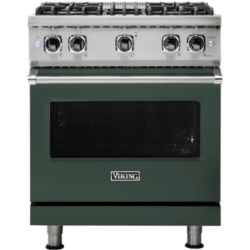 Viking - Professional 5 Series 4.0 Cu. Ft. Freestanding Gas Convection Range - Blackforest green 0