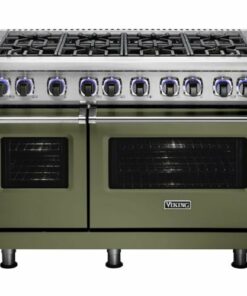 Viking - Professional 7 Series Freestanding Double Oven Gas Convection Range - Cypress green 1