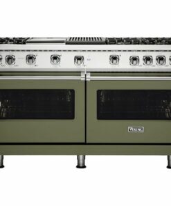 Viking - Professional 5 Series Freestanding Double Oven Gas Convection Range - Cypress green 0