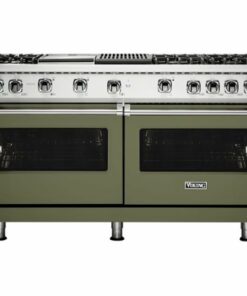 Viking - Professional 5 Series 8 Cu. Ft. Freestanding Double Oven LP Gas Convection Range - Cypress Green