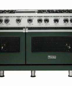 Viking - Professional 5 Series Freestanding Double Oven Gas Convection Range - Blackforest green 0