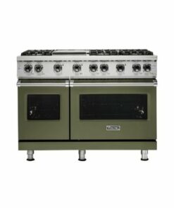 Viking - Professional 5 Series 6.1 Cu. Ft. Freestanding Double Oven LP Gas Convection Range - Cypress Green 0