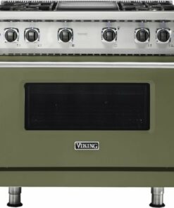 Viking - Professional 5 Series 5.1 Cu. Ft. Freestanding Gas Convection Range - Cypress green 1