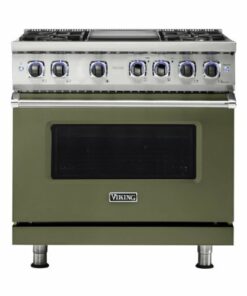 Viking - Professional 7 Series 5.1 Cu. Ft. Freestanding LP Gas Convection Range - Cypress Green 0