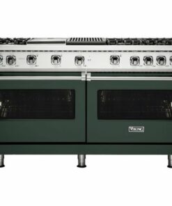Viking - Professional 5 Series 8 Cu. Ft. Freestanding Double Oven LP Gas Convection Range - Blackforest Green
