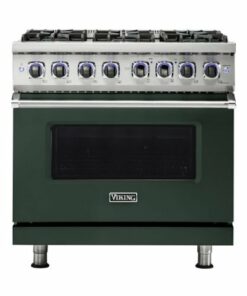 Viking - Professional 7 Series 5.1 Cu. Ft. Freestanding Gas Convection Range - Blackforest green 1