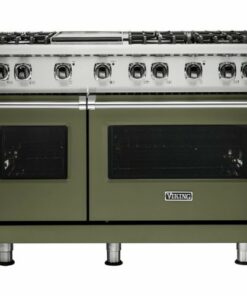 Viking - Professional 5 Series Freestanding Double Oven Gas Convection Range - Cypress green 2