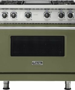 Viking - Professional 5 Series 5.1 Cu. Ft. Freestanding LP Gas Convection Range - Cypress Green 2