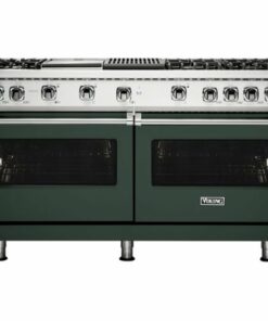Viking - Professional 5 Series Freestanding Double Oven Gas Convection Range - Blackforest green 2