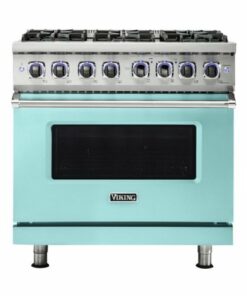 Viking - Professional 7 Series 5.6 Cu. Ft. Freestanding Dual Fuel LP Gas True Convection Range with Self-Cleaning - Bywater blue 0