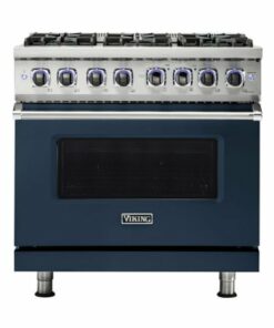 Viking - Professional 7 Series 5.6 Cu. Ft. Freestanding Dual Fuel LP Gas True Convection Range with Self-Cleaning - Slate Blue 0