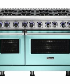 Viking - Professional 7 Series Freestanding Double Oven Dual Fuel Convection Range with Self-Cleaning - Bywater blue 0