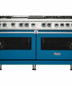 Viking - Professional 5 Series Freestanding Double Oven Dual Fuel Convection Range with Self-Cleaning - Alluvial blue 1