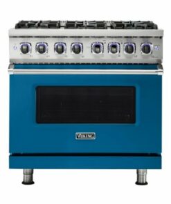 Viking - Professional 7 Series 5.6 Cu. Ft. Freestanding Dual Fuel LP Gas True Convection Range with Self-Cleaning - Alluvial blue 0
