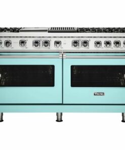 Viking - Professional 5 Series Freestanding Double Oven Dual Fuel Convection Range with Self-Cleaning - Bywater blue 1
