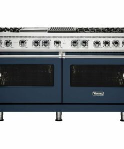 Viking - Professional 5 Series 9.4 Cu. Ft. Freestanding Double Oven Dual Fuel LP Gas Convection Range with Self-Cleaning - Slate Blue