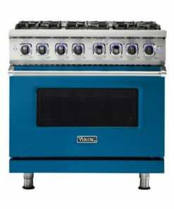 Viking - Professional 7 Series 5.6 Cu. Ft. Freestanding Dual Fuel True Convection Range with Self-Cleaning - Alluvial blue 1