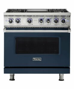 Viking - Professional 7 Series 5.6 Cu. Ft. Freestanding Dual Fuel LP Gas True Convection Range with Self-Cleaning - Slate Blue 1
