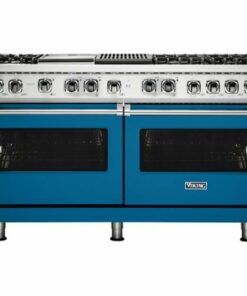 Viking - Professional 5 Series 9.4 Cu. Ft. Freestanding Double Oven Dual Fuel LP Gas Convection Range with Self-Cleaning - Alluvial blue