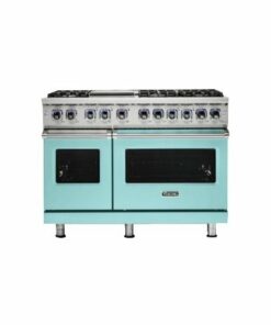 Viking - Professional 7 Series Freestanding Double Oven Dual Fuel Convection Range with Self-Cleaning - Bywater blue 1