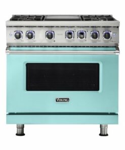 Viking - Professional 7 Series 5.1 Cu. Ft. Freestanding Gas Convection Range - Bywater blue 0