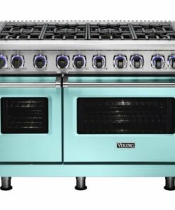 Viking - Professional 7 Series 6.1 Cu. Ft. Freestanding Double Oven LP Gas Convection Range - Bywater Blue 0