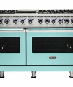 Viking - Professional 7 Series 6.1 Cu. Ft. Freestanding Double Oven LP Gas Convection Range - Bywater Blue 1