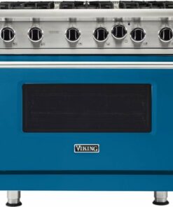Viking - Professional 5 Series 5.1 Cu. Ft. Freestanding Gas Convection Range - Alluvial blue 0