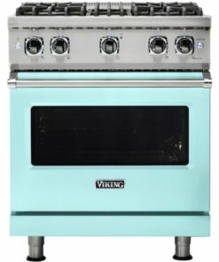 Viking - Professional 5 Series 4.0 Cu. Ft. Freestanding LP Gas Convection Range - Bywater Blue 0