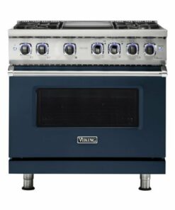 Viking - Professional 7 Series 5.1 Cu. Ft. Freestanding Gas Convection Range - Slate blue 0