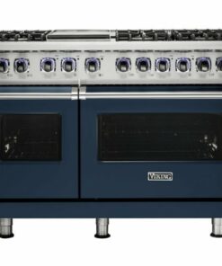 Viking - Professional 7 Series 6.1 Cu. Ft. Freestanding Double Oven LP Gas Convection Range - Slate Blue 1