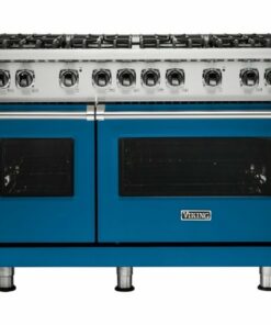 Viking - Professional 5 Series 6.1 Cu. Ft. Freestanding Double Oven LP Gas Convection Range - Alluvial Blue 0