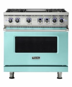 Viking - Professional 7 Series 5.1 Cu. Ft. Freestanding LP Gas Convection Range - Bywater Blue 0