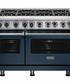 Viking - Professional 7 Series Freestanding Double Oven Gas Convection Range - Slate blue 0