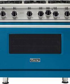 Viking - Professional 5 Series 5.1 Cu. Ft. Freestanding LP Gas Convection Range - Alluvial Blue 2