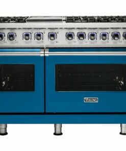 Viking - Professional 7 Series Freestanding Double Oven Gas Convection Range - Alluvial blue 1