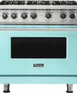 Viking - Professional 5 Series 5.1 Cu. Ft. Freestanding LP Gas Convection Range - Bywater Blue 2