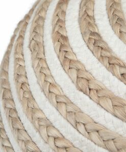 Simpli Home - Yolanda Round Contemporary Polystyrene/Cotton Pouf - Natural