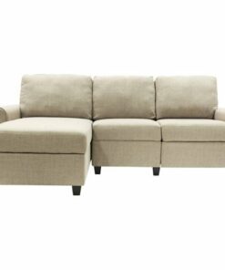 Serta - Copenhagen Polyester Reclining Sectional - Dusk Beige