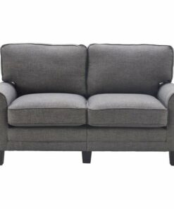 Serta - Copenhagen 2-Seat Polyester Fabric Loveseat - Gray