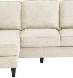 Serta - Harmon Contemporary Fabric Sectional - Metro Cream